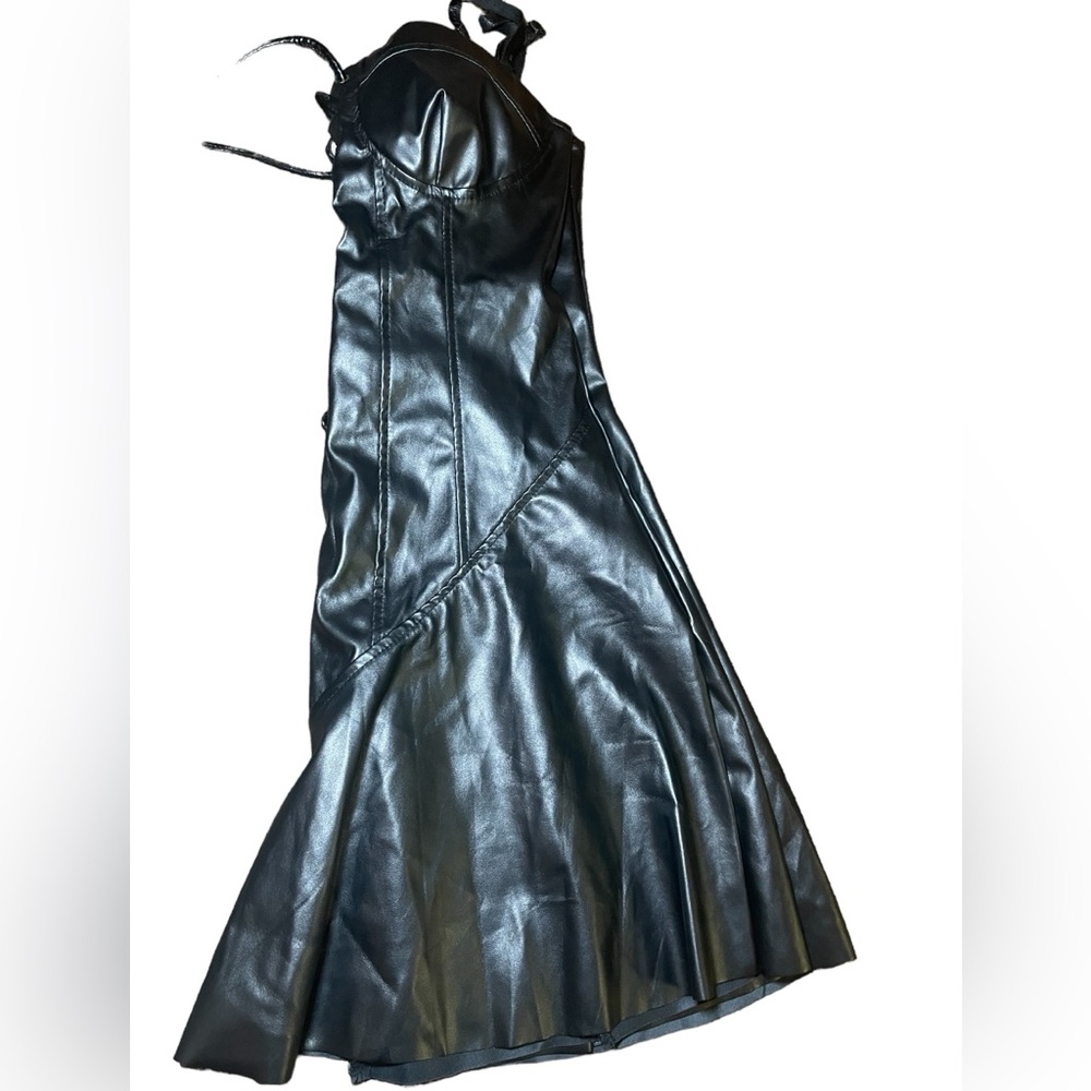 GOTHIC LACE UP MINI DRESS - Picture 4 of 8